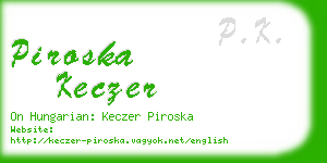 piroska keczer business card